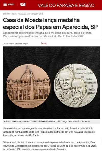 Casa da Moeda lança medalhas em homenagem ao título mundial de