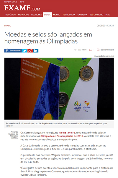 Moedas do Rio 2016 são lançadas: ''Dia importante para os Jogos
